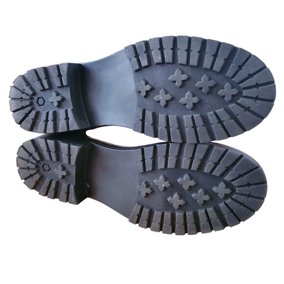 Kensie 9 Kayla B Chelsea Boots Faux Suede Zipper Ankle Bootie Chunky Shoe Brown - Picture 7 of 8